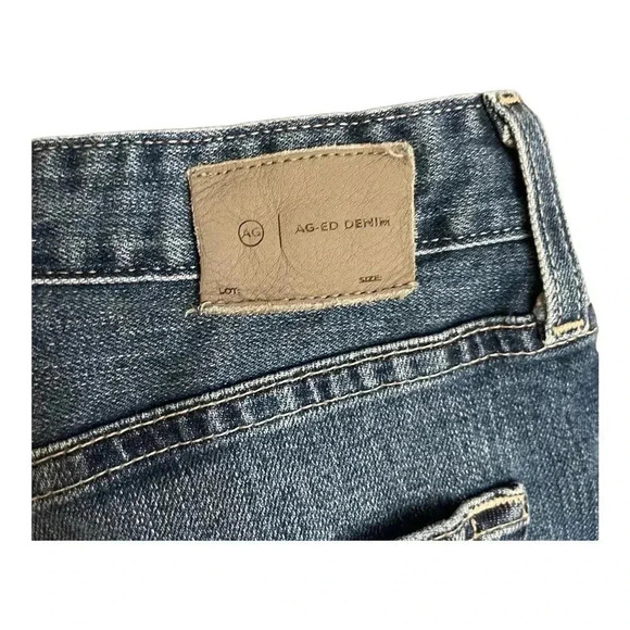 AG-ED Denim Ex-Boyfriend Slouchy Slim Cropped Raw Hem Jeans Womens size 27R - Picture 7 of 15